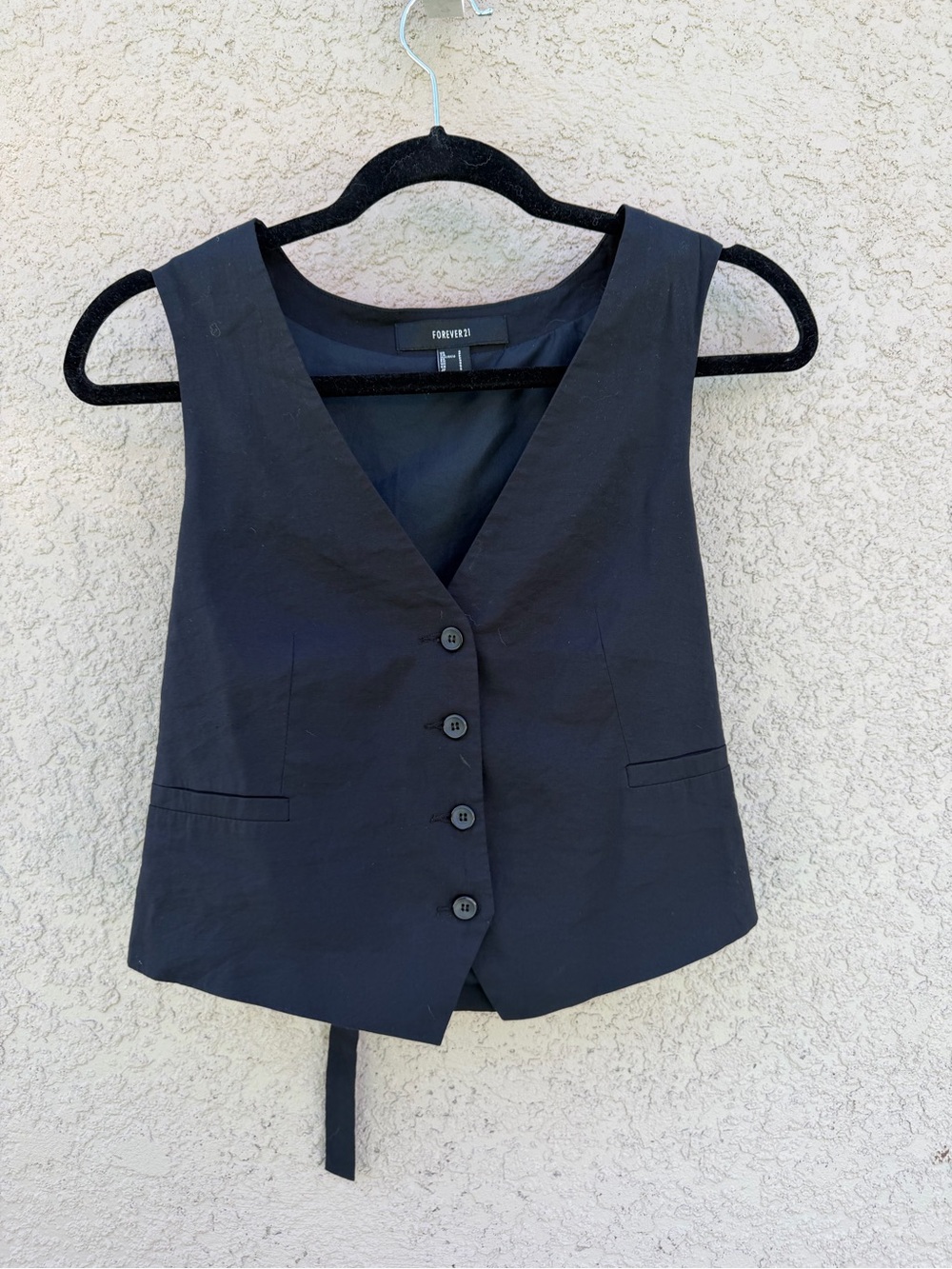 Forever 21 Black Button-Front Women's Vest